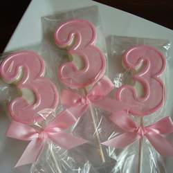 "Turning 3" - Pink & White