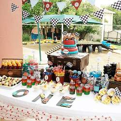 Sawyer's first birthday celebration - Car themed party