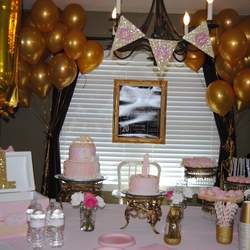 Paisley's Luxious Gold & Pink 1st Birthday - Gold & Pink