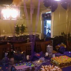 baby shower - purple and gold 