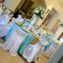 Melvin's Baptism - Baptism tiffany blue burlap