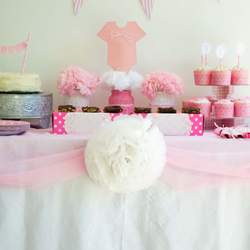 Pink and white babyshower - Pink and white