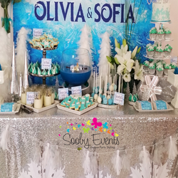 Olivia & Sofia's 4th Birthday - Snowflake Frozen