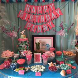 Mermaid Penny's  First Birthday  - Mermaids