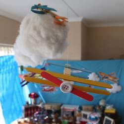 "Planes & Clouds" - Vintage Airplane 2nd Birthday