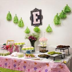 Green Polka Dots and Pink - None
