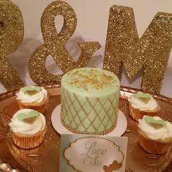 Mint Green And Gold Anniversary Dinner - None