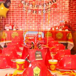 Niko's Three Alarm Fire House 3rd Birthday Party - Fire Truck / Firefighter