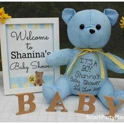 Blue and Yellow Teddy Bear Baby Shower - Teddy Bear