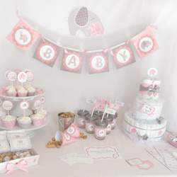 Baby Of Mine Baby Shower (Pink) - Elephants