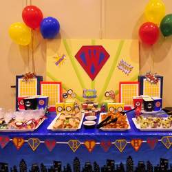 Wade's Justice League 5th birthday party - Justice League