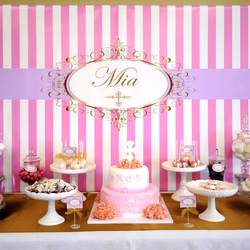 Mia's Baptism Celebration - Pink & Gold