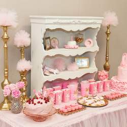 Ashlynn's 1st Ballerina Birthday Party! - Ballerina Theme (Pink and Gold)