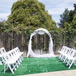 Backyard Brunch Wedding - Grey, Yellow, and Lace