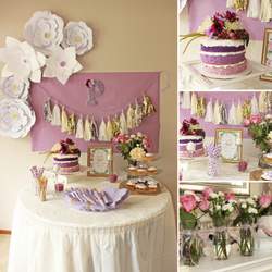 Penelope's Purple and Gold Baptism - Purple and Champagne 