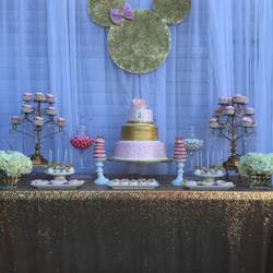 gold minnie mouse birthday party - Minnie Mouse