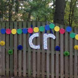 Cordrey's Back Yard Games 5th Birtbday Party! - Primary Polka Dot Back Yard Games 