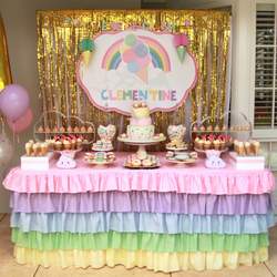 Celebration time for Clementine! - Pastel rainbow and Icecream