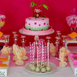 Una monada de cumpleaños - Monita rosa