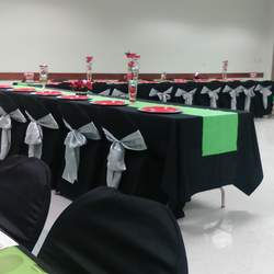 Annual Christmas Party - Red,Silver and lime green