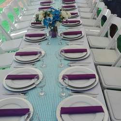 Wedding lunch - Purple & Turqoise Blue