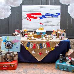 Vintage Airplane Birthday - Vintage Airplane