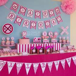 Pink Choo Choo Train Birthday Party - Trains