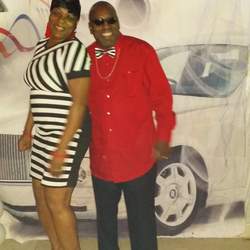 Anniversary party  - black & white pinstripe with red