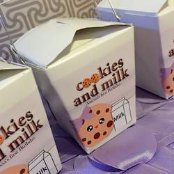 Anessa's first birthday cookies and milk  - None