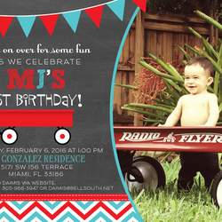 MJ's Red Wagon 1st Birthday  - Radio Flyer - Red Wagon