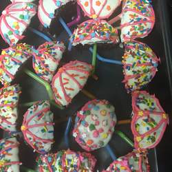 Umbrella cake for preschool snack  - Umbrella 