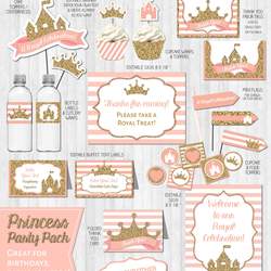 Princess Party in Pink & Gold Glitter - Princess