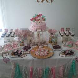 Cumple 30  - Pink , Aqua and Gold 