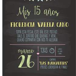 Los 15 de flor - Chalkboard