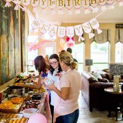 Kaelyn's First Birthday, No More Chemo, Cancer-Free Celebration - Pink and Gold (for childhood cancer)