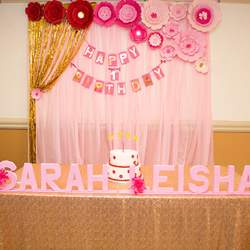Sarah Leisha's 1st Birthday - Sparkle & Shine- Pink & Gold