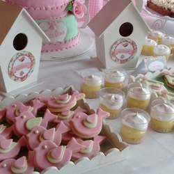 Bautismo con encanto - Pajaritos Shabby