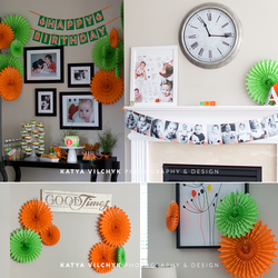 Ladybug Girl's First Birthday Party - Orange and Green Ladybug First Birthday Party