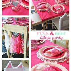 Leah's Pink & Mint Kitten Party! - Kittens