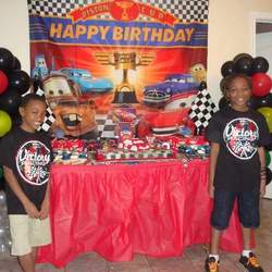 David and Charles Birthday Vrooom - Cars (Disney movie)