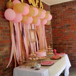 pink and gold 1st birthday - pink and gold party