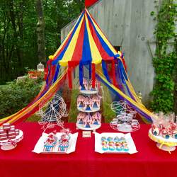 Vintage Carnival Party - Vintage, carnival, big top, whimsical, circus