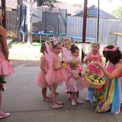 Rainbow Fairy comes to visit for Teagan's 4th Birthday - The Fairies - Harmony and Rhapsody