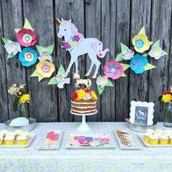 Hadley's 4th Unicorn's and FlowersBirthday Party - Unicorns & Flowers