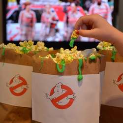 Ghostbusters Ecto Slime Popcorn - Ghostbusters Movie Night