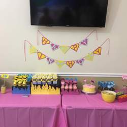 Claire & Caroline's Superhero Birthday Party - Girl Superhero 
