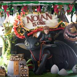 Calling all vikings... we've got dragons to tame at Nolan's 1st birthday party - Dragons 