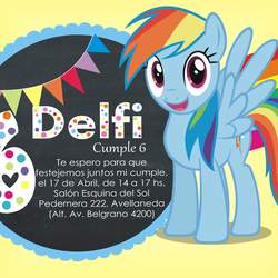 Cumple Delfi 6 años - Arco Iris -Rainbow Dash
