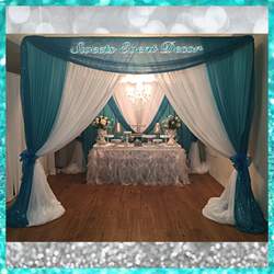 Caribbean Blue/Silver Canopy Set Up - None
