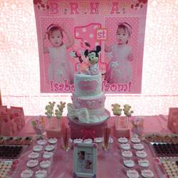 Isabella's Baby minnie pink 1st birthday  - Baby Minnie 